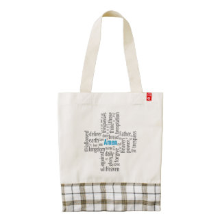 Lord's Prayer Word Cloud Zazzle HEART Tote Bag