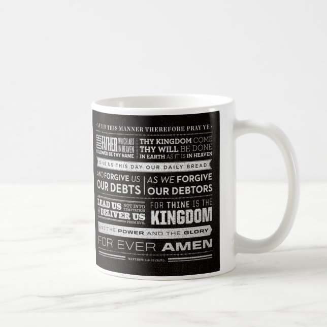 Lord's Prayer words mug (Right)