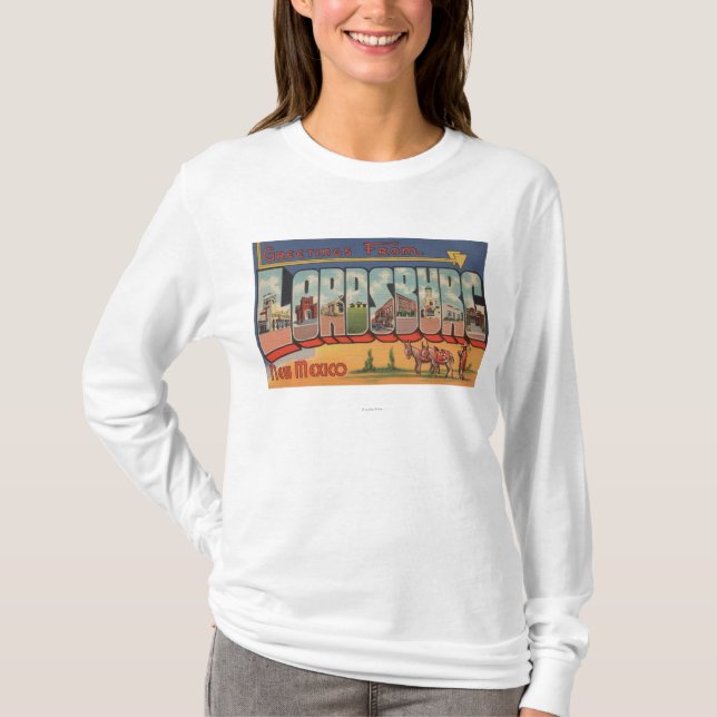 Lordsburg, New Mexico - Large Letter Scenes T-Shirt (Front)