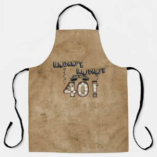 Lordy Lordy Look Who's 40 Birthday Balloons Apron
