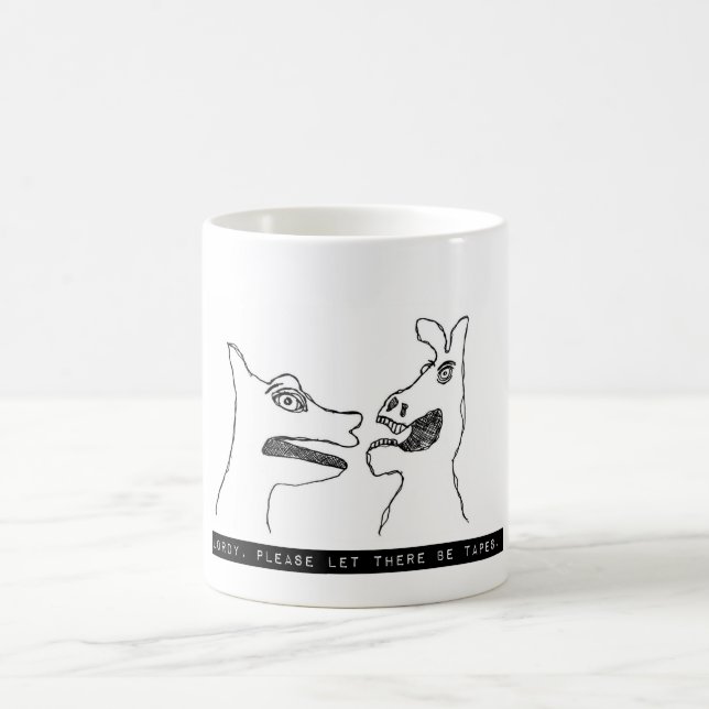 Lordy with 1975 label tape mug (Center)