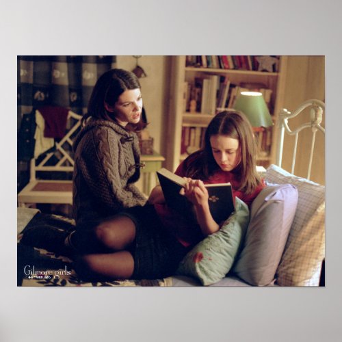 Lorelai and Rory Sitting in Bedroom Poster