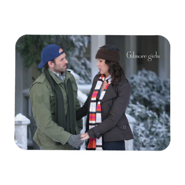Lorelai Luke Holding Hands in the Snow Magnet Zazzle
