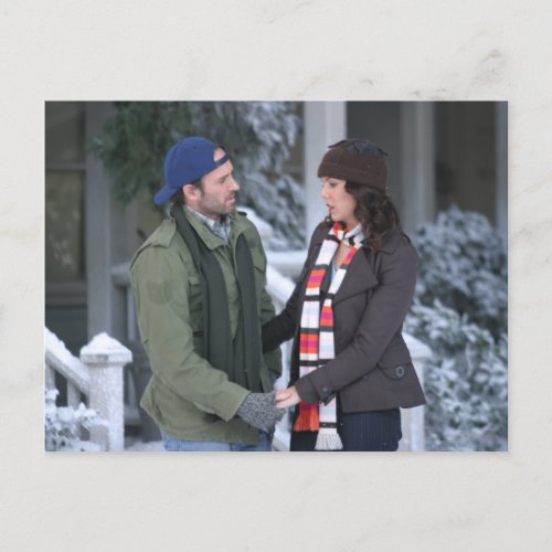 Lorelai  Luke Holding Hands in the Snow Postcard