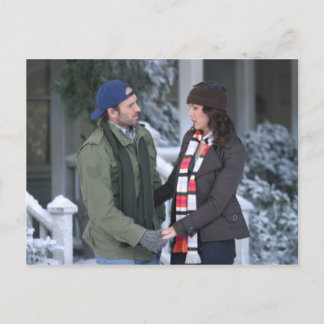 Lorelai & Luke Holding Hands in the Snow Postcard