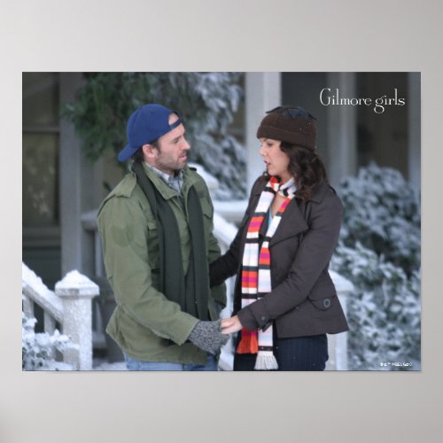 Lorelai  Luke Holding Hands in the Snow Poster