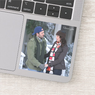 Lorelai & Luke Holding Hands in the Snow Sticker