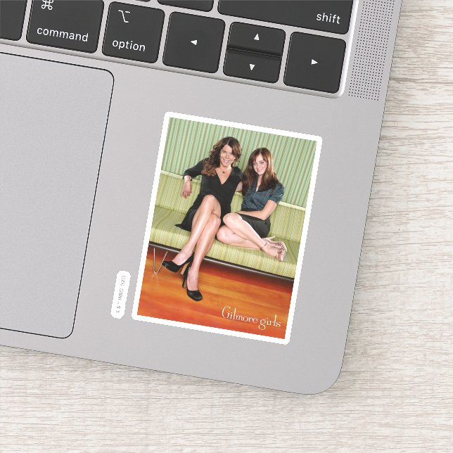 Lorelai & Rory Sitting on Couch Portrait Sticker (Detail)