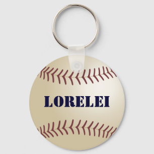 Lorelei Personalized Baseball Keychain - 369
