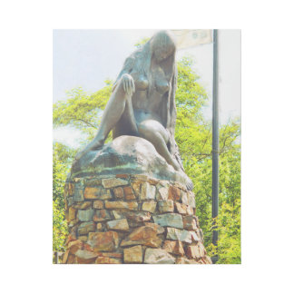 Lorelei Rhine River Statue Painting Effect Gallery Wrap