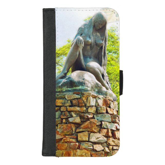 Lorelei Rhine River Statue Painting Effect iPhone Wallet Case (Front)