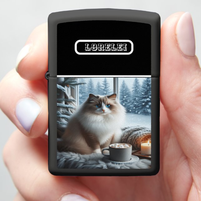 Lorelei's Cozy Winter Break Zippo Lighter (In Hand)