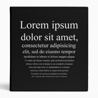 Lorem Ipsum 3 Ring Binder