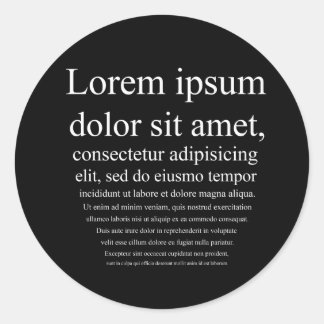 Lorem Ipsum Classic Round Sticker