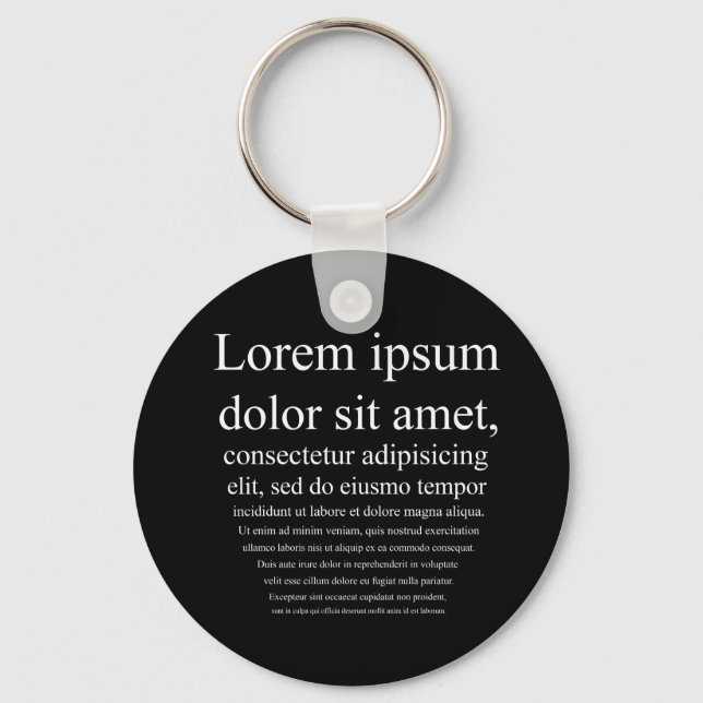 Lorem Ipsum Keychain (Front)