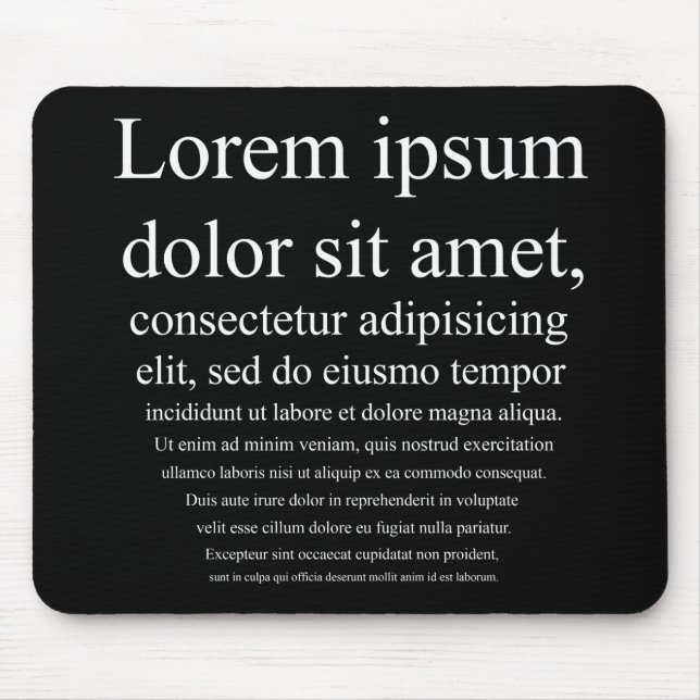 Lorem Ipsum Mouse Pad (Front)
