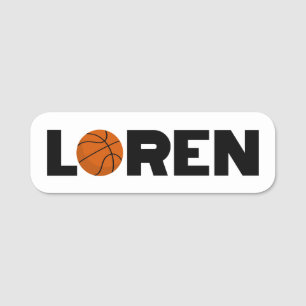 Loren Basketball Name Tag