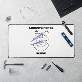 Lorentz Force Inside Electromagnetism Humor Desk Mat