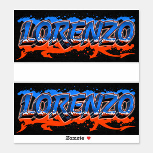 Lorenzo First Name Graffiti Sticker