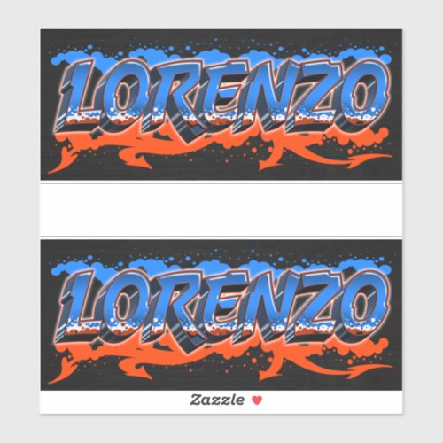 Lorenzo First Name Graffiti Sticker