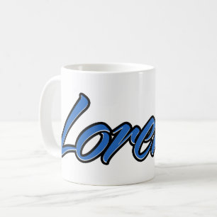 Lorenzo First name name blue cup coffee cup