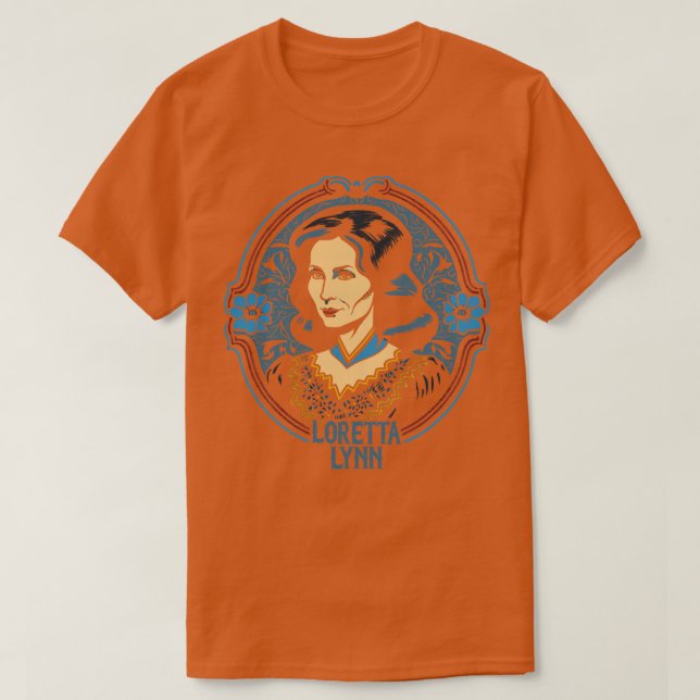Loretta Lynn Retro Style Country Fan Design 2 T-Shirt (Design Front)