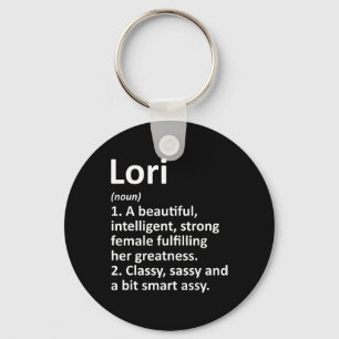 Lori Definition Personalized Name Funny Christmas Keychain