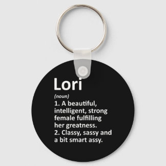 Lori Definition Personalized Name Funny Christmas Keychain