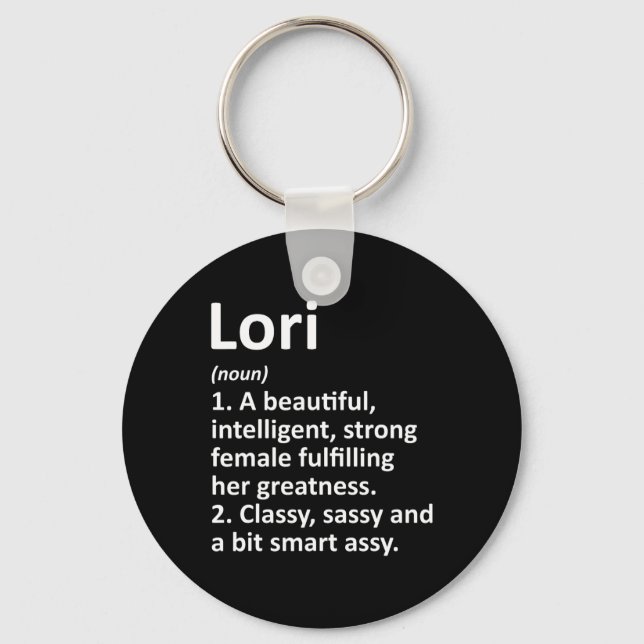 Lori Definition Personalized Name Funny Christmas  Keychain (Front)
