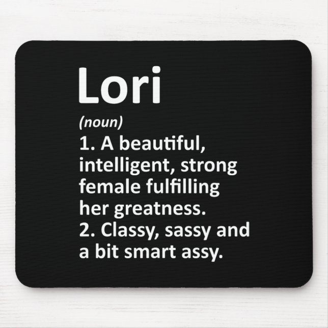 Lori Definition Personalized Name Funny Christmas  Mouse Pad (Front)