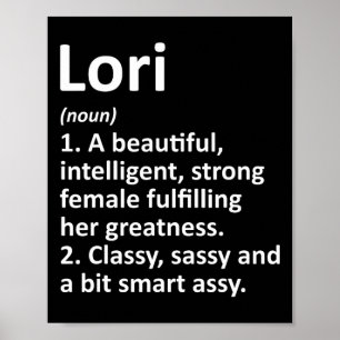 Lori Definition Personalized Name Funny Christmas Poster