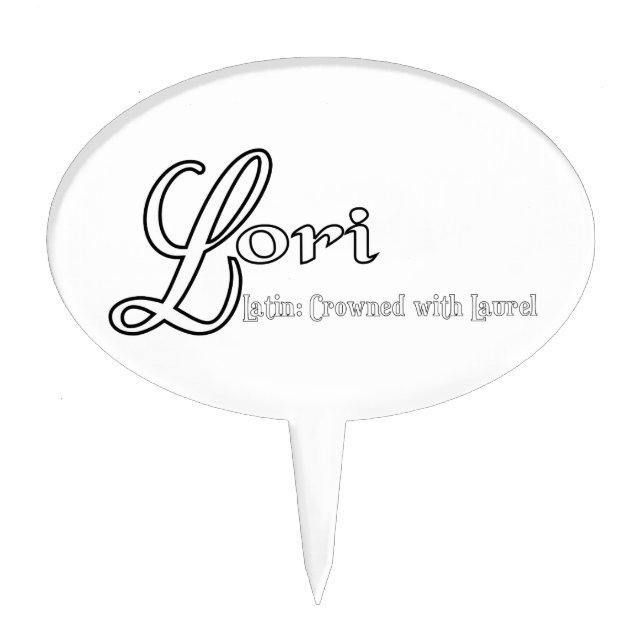 Lori Personalized Name Gifts Cake Topper (Front)