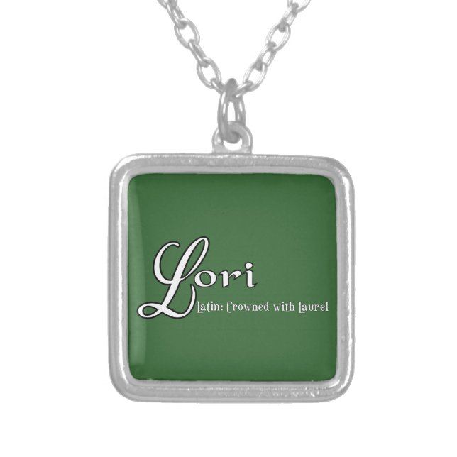 Lori Personalized Name Gifts Silver Plated Necklace (Front)