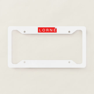 Lorne Licence Plate Cover