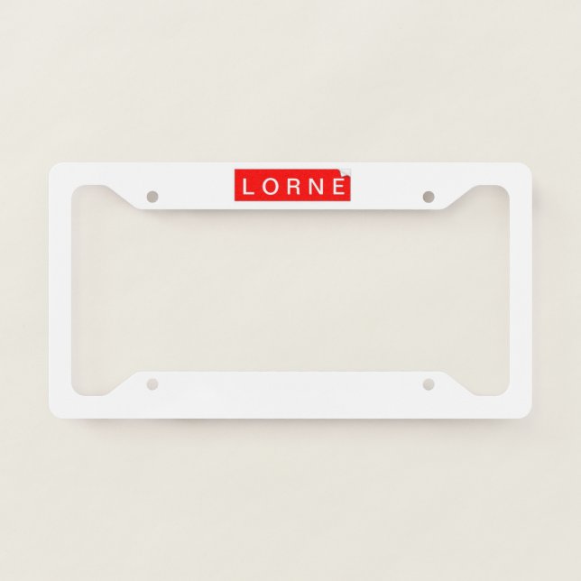 Lorne Licence Plate Cover (Front)