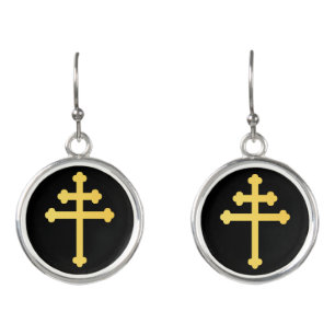 Lorraine cross earrings