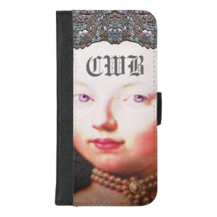 Lorraynna French Baroque Monogram iPhone 8/7 Plus Wallet Case