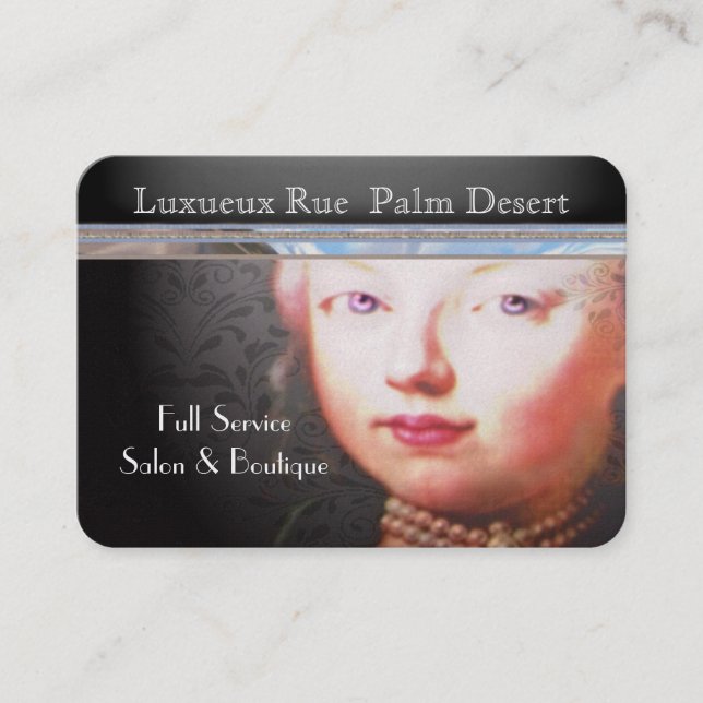Lorraynna French Baroque Salon Business Card (Front)