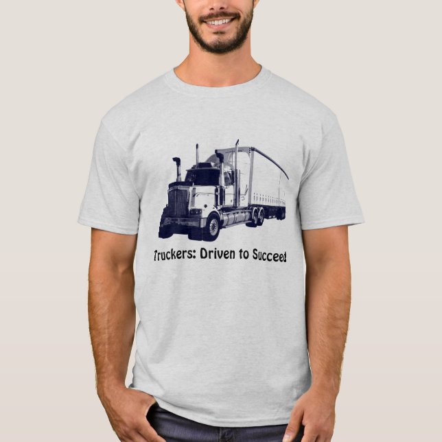 Lorry Drivers & Truckers Positive Thoughts T-Shirt (Front)