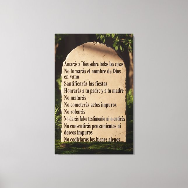 Los 10 mandamientos canvas print (Front)