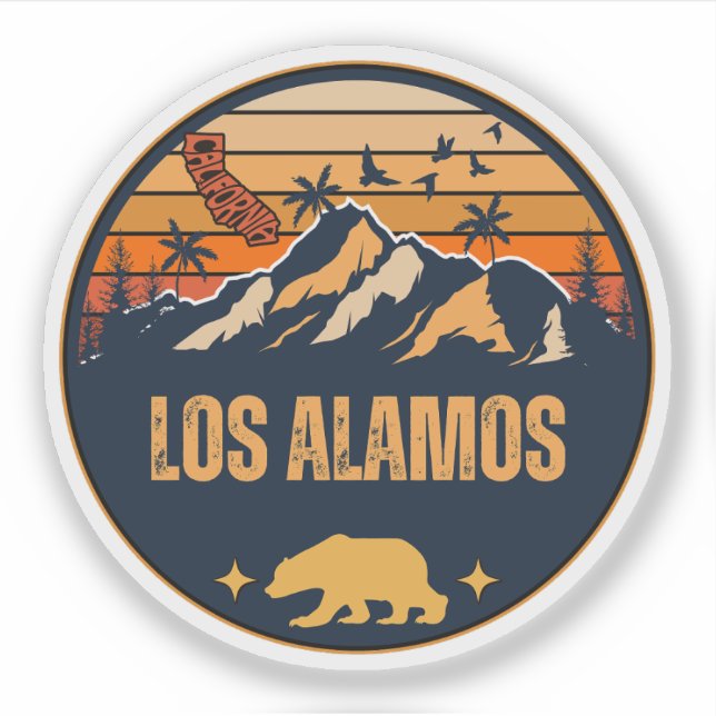Los Alamos, California Sticker (Front)