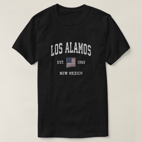 Los Alamos New Mexico Nm Vintage American Flag Spo T_Shirt