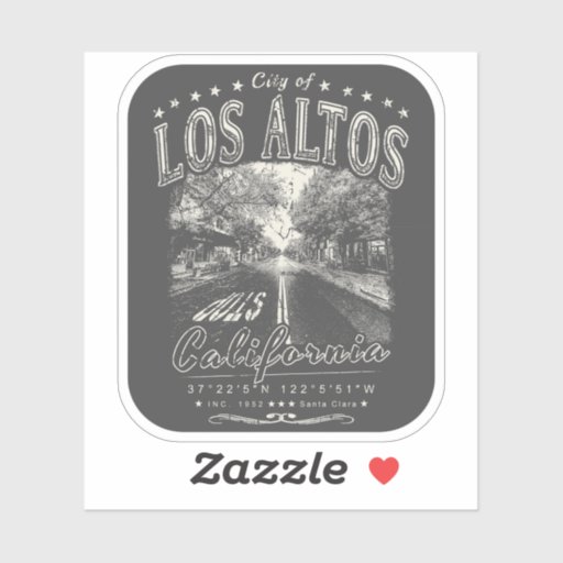 LOS ALTOS SANTA CLARA CALIFORNIA VINTAGE STICKER