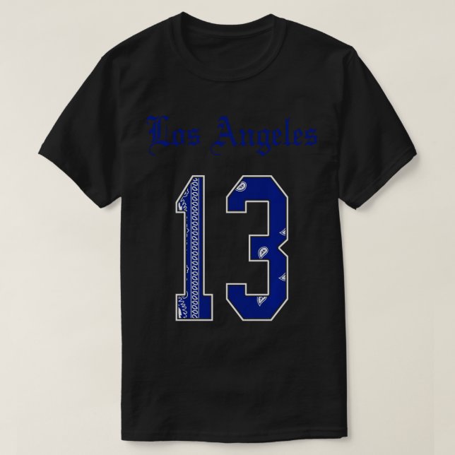 Los Angeles 13 Blue rag bandana sur Men's so-Cal - T-Shirt (Design Front)