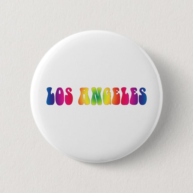 Los Angeles 60's Tie Dye Pinback Button (Front)