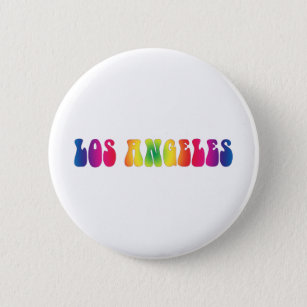 Los Angeles 60's Tie Dye Pinback Button