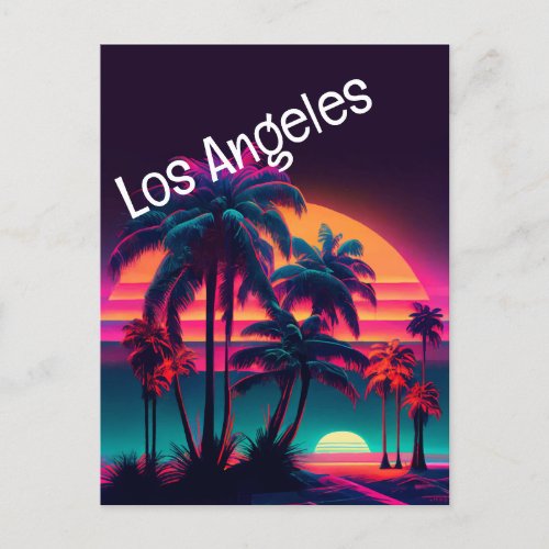 Los Angeles 80s Vibe Postcard