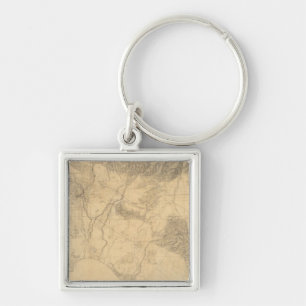 Los Angeles and San Bernardino Topography Keychain