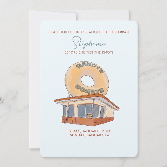 Los Angeles Bachelorette  Invitation (Front)