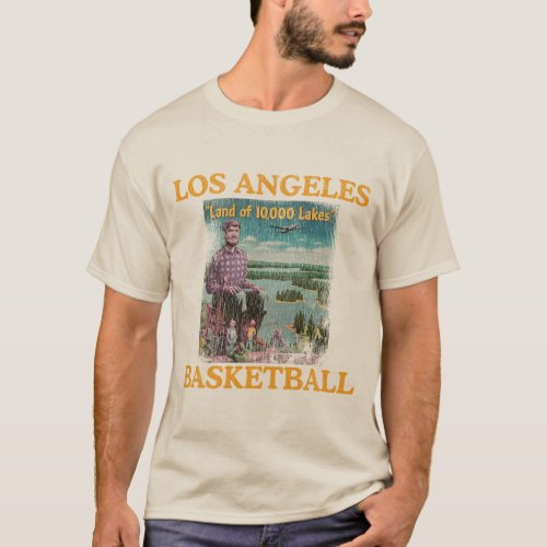 Los Angeles Basketball Retro Truck Stop Souvenir  T_Shirt